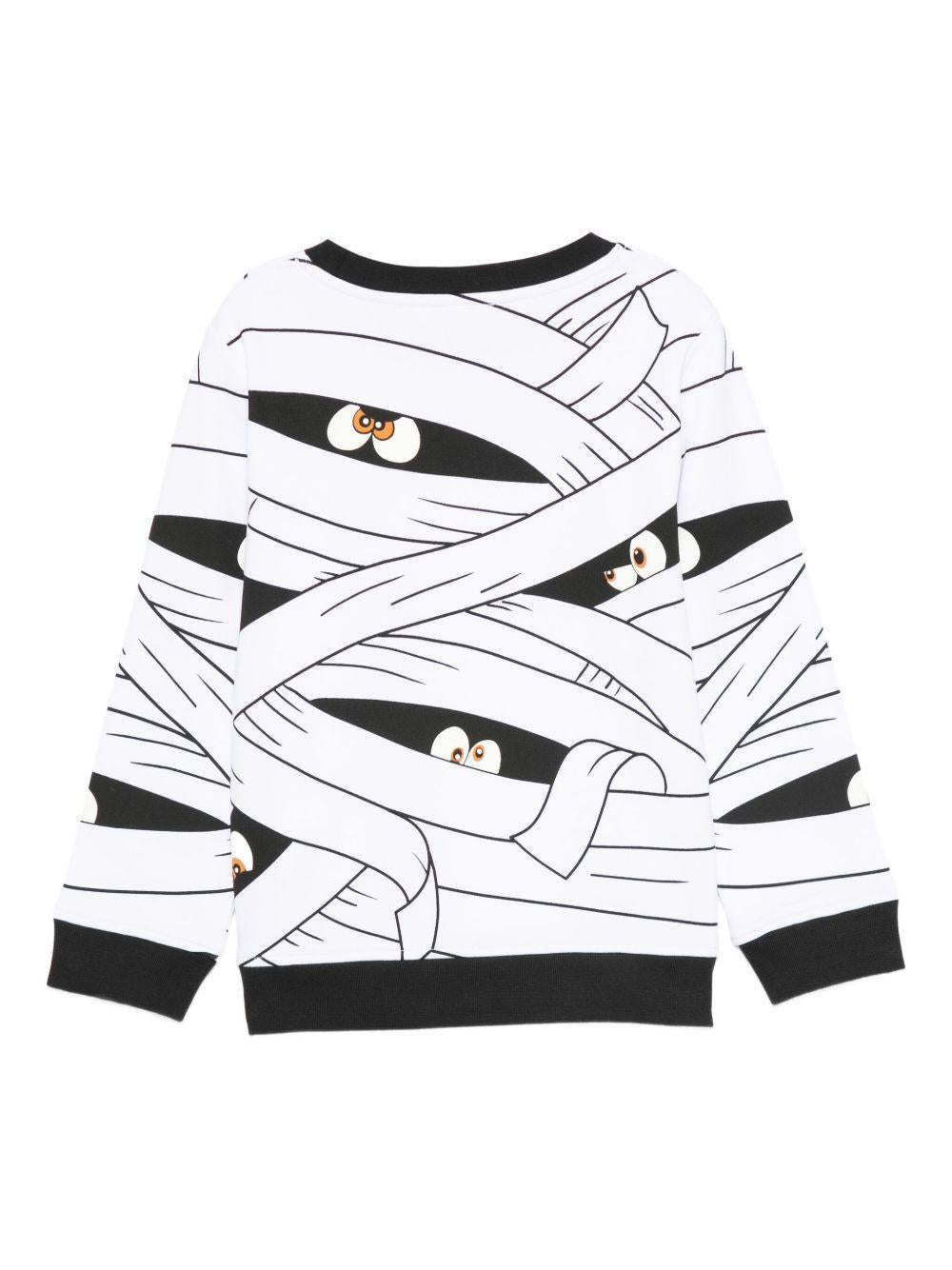 Felpa per bambino Stella McCartey Kids bianca con stampa mummia TX4P00 Z3084 100MC STELLA McCARTNEY KIDS 