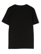 T-shirt per bambino BOSS Kidswear nero con logo goffrato bianco J25P24 09B BOSS KIDS 