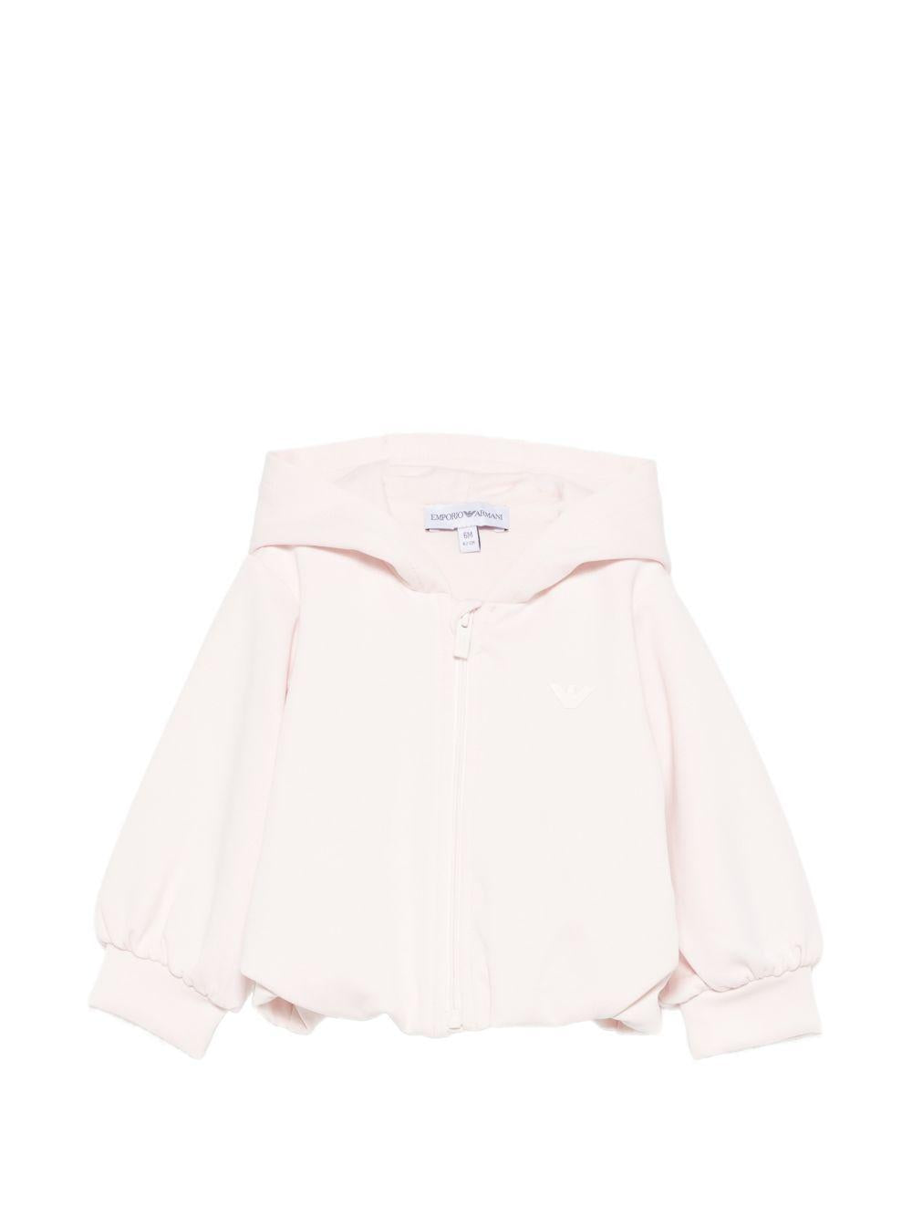 Felpa per neonata Emporio Armani Kids rosa con chiusura con zip EG000909 AF16133 UA205 EMPORIO ARMANI KIDS 