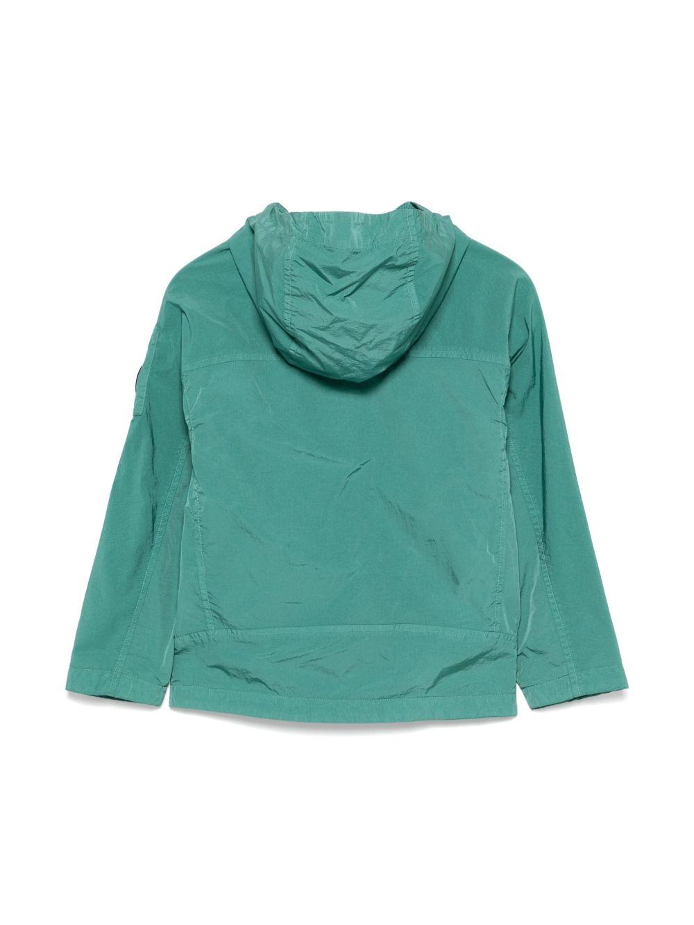 Giubbino per bambino C.P. Company verde con cappuccio CUS010L3C00 30326 C.P.COMPANY KIDS 