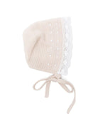 Cappello per neonata Paz Rodriguez beige con dettagli in pizzo 011-123495 7901 PaZ RODRIGUEZ KIDS 
