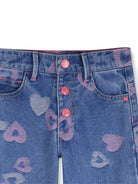 Jeans per bambina Billieblush blu con dettagli a cuore U21871 Z10 BILLIEBLUSH KIDS 