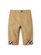 Pantaloni per neonato Burberry Kids beige con dettagli con motivo Vintage Check 8133472 B9719 BURBERRY KIDS 