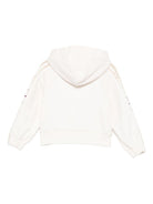 Felpa per neonata Elisabetta Franchi La Mia Bambina beige con cappuccio e zip EGFE0570FF002 D760 ElISABETTA FRANCHI 