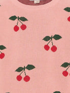 Maglione per bambina Konges Sløjd  rosa con ricamo ciliegie all-over KS104928 CHERRY KONGES SLOJD KIDS 