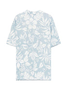 Camicia con stampa per bambino Paolo Pecora Kids azzurro con mini targhetta logo PP4081 AZZURRO PAOLO PECORA KIDS 