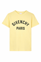T-shirt per bambini Givenchy Kids gialla stampa con logo H31109 524 GIVENCHY KIDS 