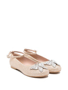 Ballerine per bambina Aruna Seth color oro con applicazione farfalla sul davanti AS76 GOLD ARUNA SETH KIDS 