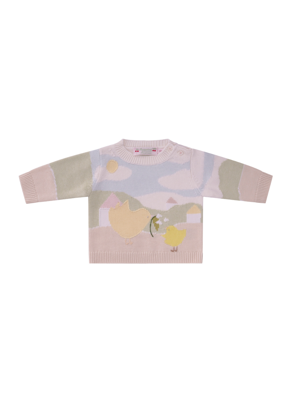 Maglione per neonato Bonpoint multicolore con pulcini ricamati S06XJUK00001 933D BONPOINT KIDS 