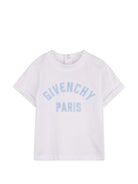 T-shirt per neonato Givenchy Kids bianca con ricamo logo H31230 10P GIVENCHY KIDS 
