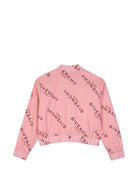 Completo felpa e shorts per bambina Givenchy Kids rosa con stampa logo all-over H31553 46G GIVENCHY KIDS 