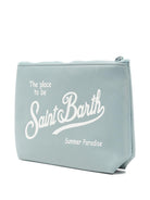 Pochette Aline MC2 Saint Barth azzurra con logo stampato sul davanti ALI0053 00160L MC2 ST. BARTH KIDS 