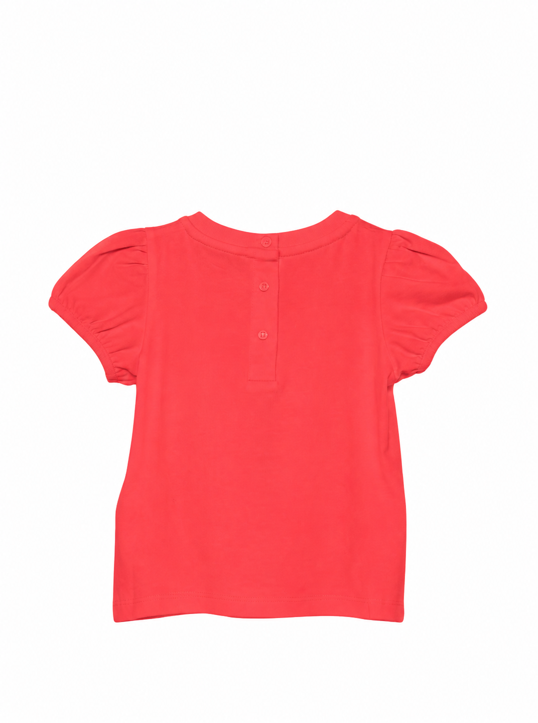 T-shirt per neonata Moschino Kids rossa con stampa Teddy Bear con cuore MLM02BLBA00 50109 MOSCHINO KIDS 