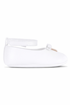 Ballerine per neonata Dolce & Gabbana Kids bianche con placca logo DK0065 AB793 80001 DOLCE & GABBANA KIDS 