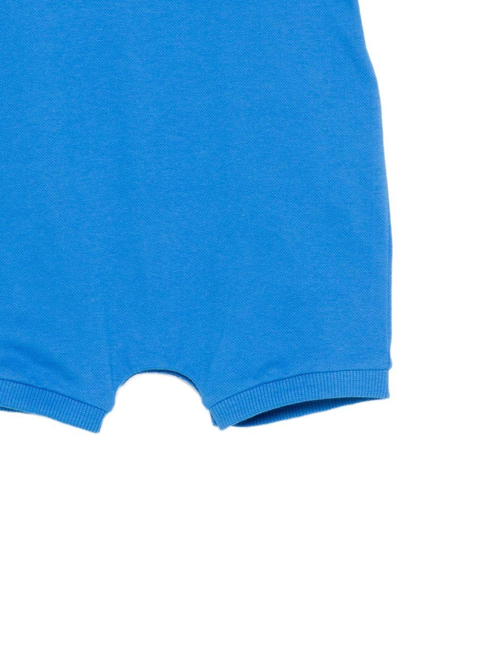 Tutina per neonati Moschino Kids azzurra con ricamo Teddy Bear MWY022LFA07 40630 MOSCHINO KIDS 