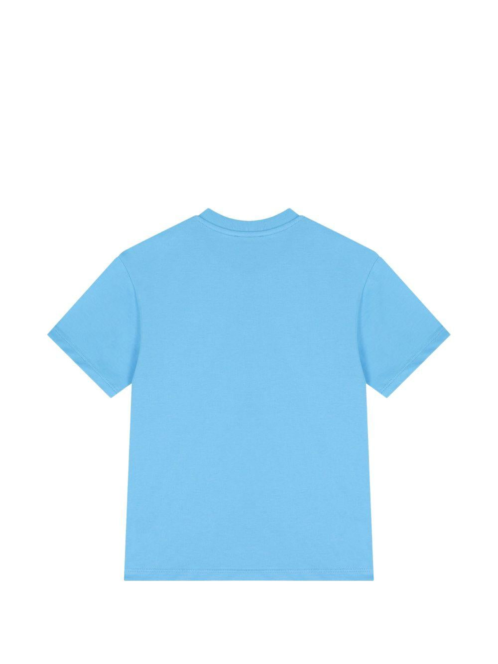 T-shirt per bambini MSGM Kids azzurra con stampa logo S6MSJUTH001 MS073 MSGM KIDS 