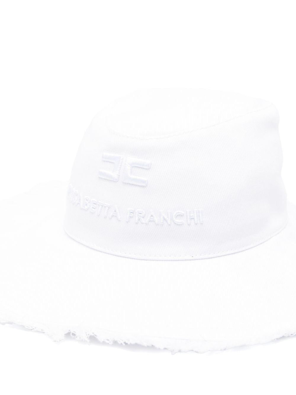 Cappello per bambina Elisabetta Franchi La Mia Bambina bianco con dettaglio logo EFCP031CCA034 0004 ElISABETTA FRANCHI 