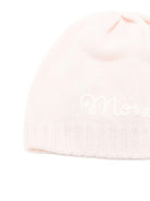 Berretto per neonata Moncler Enfant rosa con logo ricamato K29513B00014M4281 506 MONCLER ENFANT 