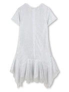 Abito con strass per bambina Givenchy Kids grigio con chiusura con zip H30792 016 GIVENCHY KIDS 