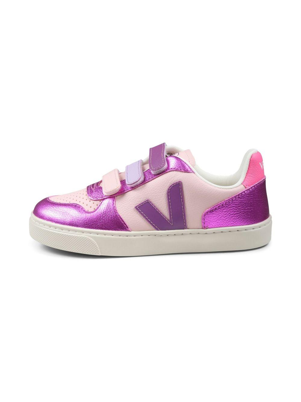 Sneakers V-10 per bambina VEJA Kids fucsia con chiusura a strappo CV0520648C SMALL V-10 VEJA KIDS 
