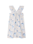Abito Eleana per bambina Bonpoint bianco con stampa Island all-over S06GDRW00043 615 BONPOINT KIDS 