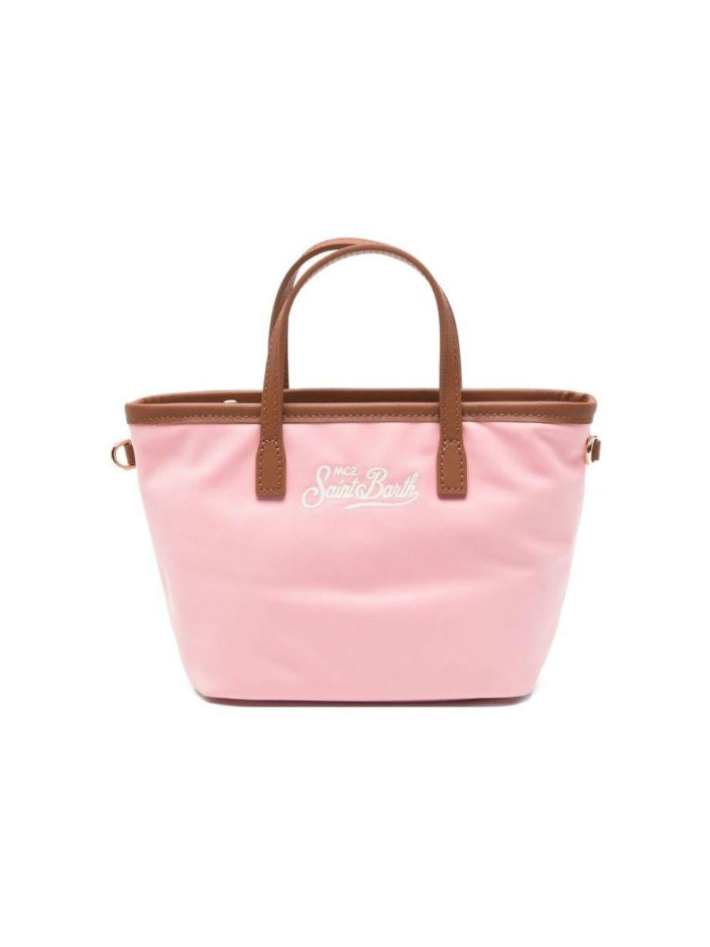 Borsa tote City mini MC2 Saint Barth rosa con mani in pelle CB0005 01820L MC2 ST. BARTH KIDS 