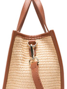 Borsa Vivian MC2 Saint Barth beige con logo ricamato sul davanti VVID001 00368L MC2 ST. BARTH KIDS 