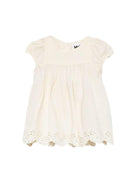 Abito Carmen per neonata Molo beige con dettagli ricamati 4S26E105 2444 MOLO KIDS 
