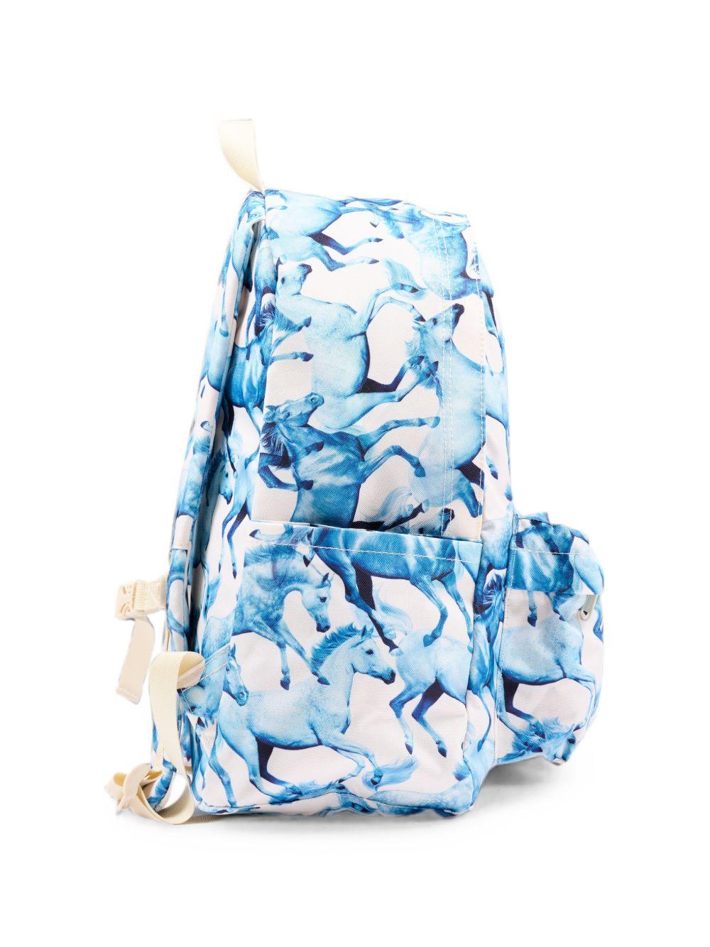 Zaino per bambini Molo Kids azzurro con stampa grafica cavalli all-over 7W26V203 5740 MOLO KIDS 