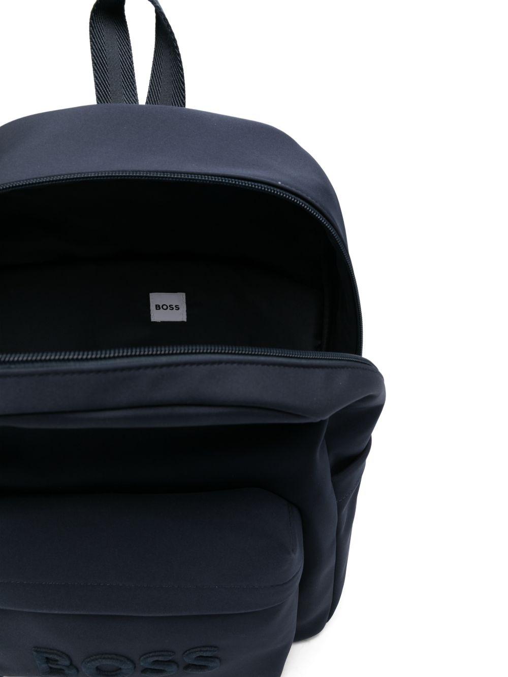Zaino per bambino Boss Kids blu con dettaglio goffrato J53129 849 BOSS KIDS 