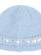 Berretto traforato per neonato Paz Rodriguez azzurro con decorazione 040-123256 80 PaZ RODRIGUEZ KIDS 