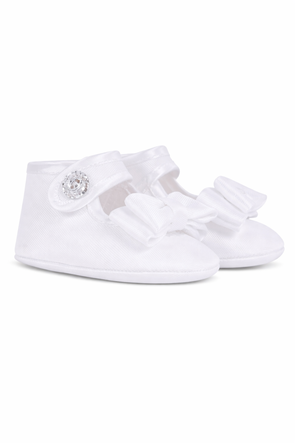 Scarpe per neonata Monnalisa bianche dettaglio con fiocco 73G008 7302 0001 MONNALISA KIDS 