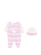 Set tutina e cappellino per neonata Missoni Kids rosa con motivo a chevron MYB000 Z3674 100FU MISSONI KIDS 