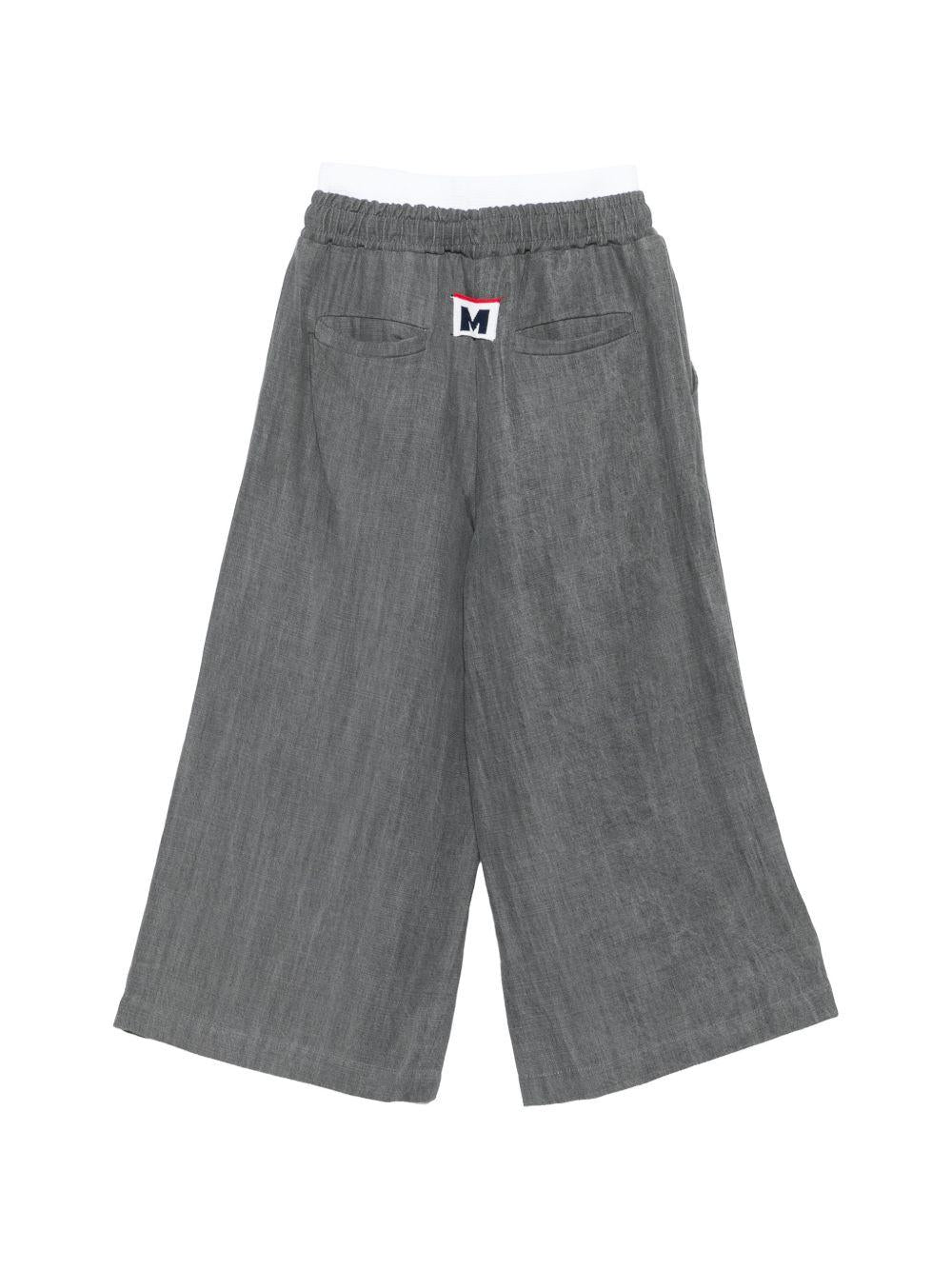 Pantaloni per bambino MSGM Kids grigi con elastico in vita S6MSJUPA038 102 MSGM KIDS 