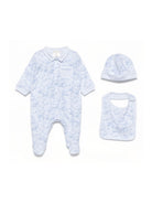 Set tutina cappellino per neonato Givenchy Kids azzurro con stampa grafica all-over H31264 N48 GIVENCHY KIDS 