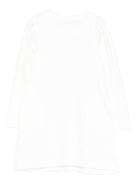 Abito per bambina Moschino Kids bianco con maniche lunghe HBV0FCLCA40 10063 MOSCHINO KIDS 