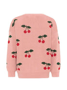 Maglione per bambina Konges Sløjd  rosa con ricamo ciliegie all-over KS104928 CHERRY KONGES SLOJD KIDS 