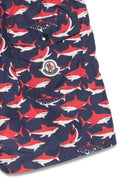 Costume da bagno per bambino Moncler Enfant blu con stampa K19542C00010598LZ S74 MONCLER KIDS 