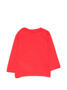 T-shirt per neonati Moschino Kids rosso con ricamo Teddy Bear MUO01DLAA10 50109 MOSCHINO KIDS 