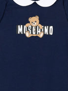 Tutina per neonato Moschino Kids blu con colletto alla Peter Pan MNY03YLAA03 40016 MOSCHINO KIDS 