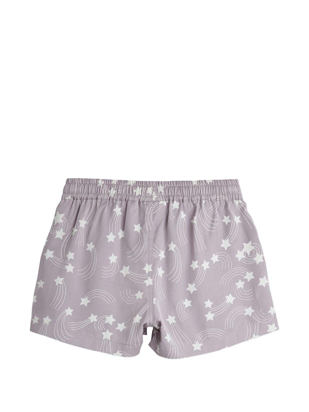 Shorts per bambina Mini Rodini viola con stampa stelle all-over 26230103 PURPLE MINI RODINI KIDS 