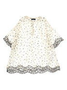 Abito per bambina Monnalisa bianca con stampa stelle all-over 49G903 7078 0150 MONNALISA 