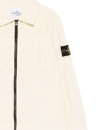 Giubbino per bambino Stone Island Junior bianco con cerniera K2S161200003S0199 V0093 STONE ISLAND JUNIOR 