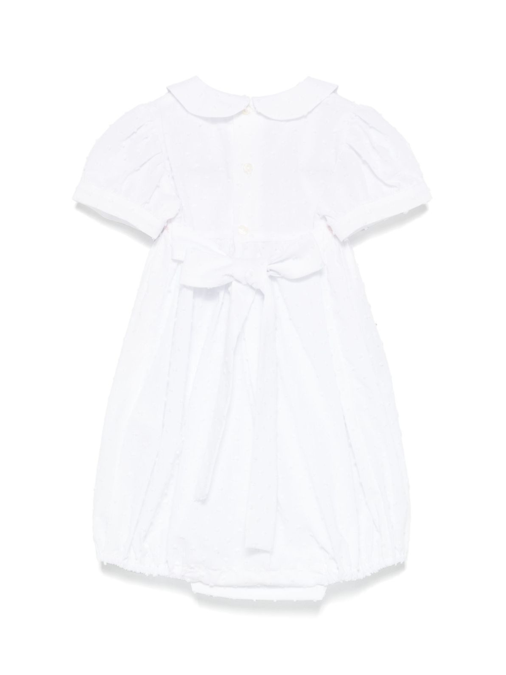 Body per neonata Mariella Ferrari bianco in lino PLX22 043 MARIELLA FERRARI KIDS 