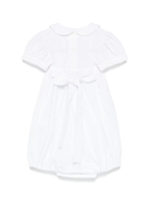 Body per neonata Mariella Ferrari bianco in lino PLX22 043 MARIELLA FERRARI KIDS 