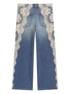 Jeans per bambina Dolce & Gabbana Kids denim con dettagli in pizzo L52F98 LDD61 S9000 DOLCE & GABBANA KIDS 