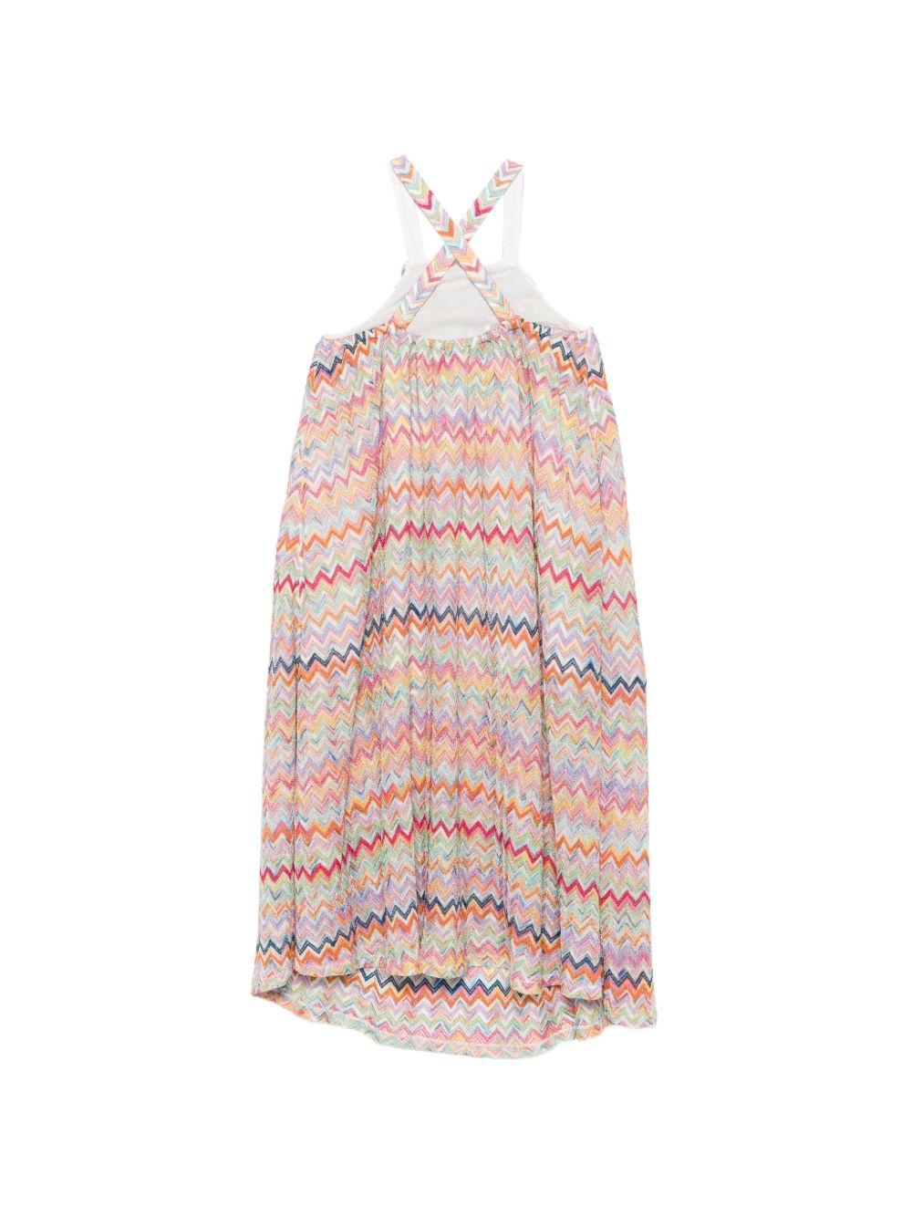 Abito per bambina Missoni Kids multicolore con motivo a zig-zag MY1B02 Q0107 999 MISSONI KIDS 
