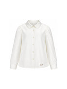 Camicia per bambina Monnalisa Kids bianca con colletto con decorazioni in rilievo 71H301 8190 0001 MONNALISA KIDS 