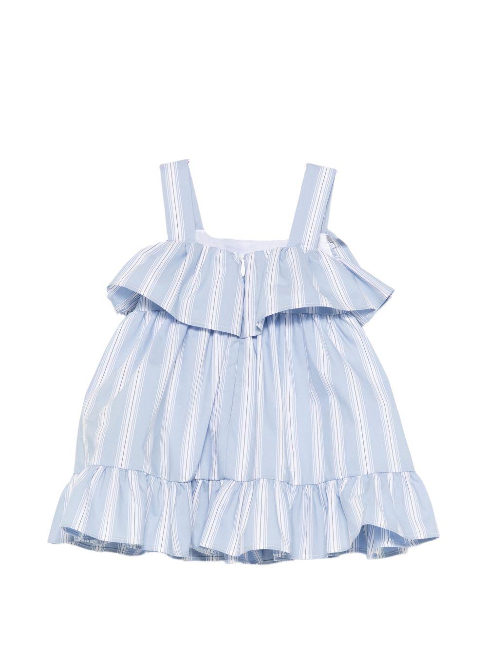 Abito per neonata Balmain Kids azzurro a righe BY1122 P0592 685BC BALMAIN KIDS 