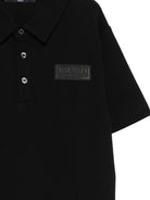 Polo per bambino Balmain Kids nera con dettaglio logo applicato BY8Q01 Z3658 930NE BALMAIN KIDS 